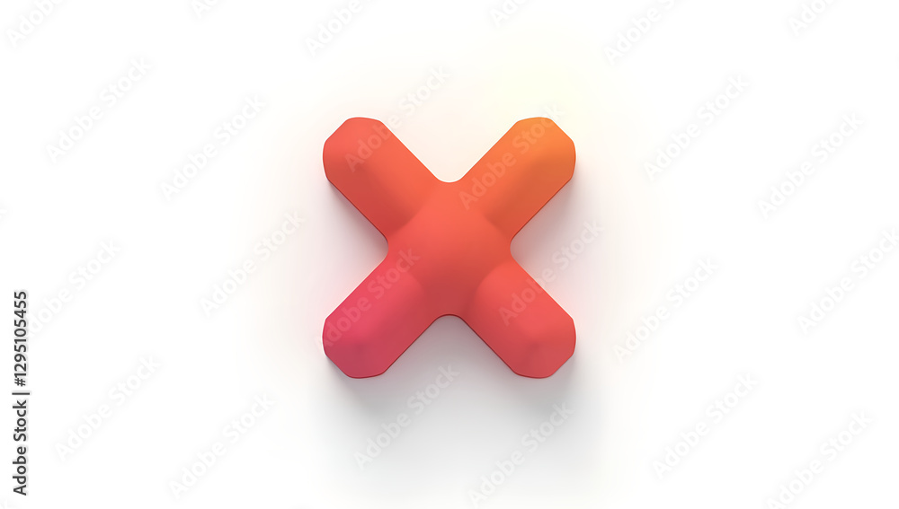 Obraz premium Elegant 'X' Logo with Soft Gradient Effect