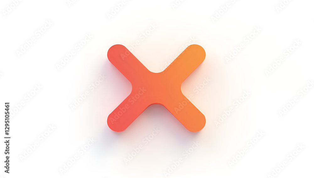 Bold 'X' Logo with Subtle 3D Highlights