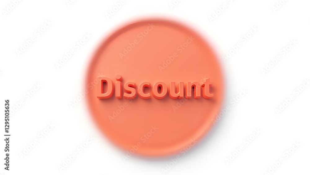 Minimalist Discount Label with Red-Orange Palette Minimalist Discount Label with Red-Orange Palette