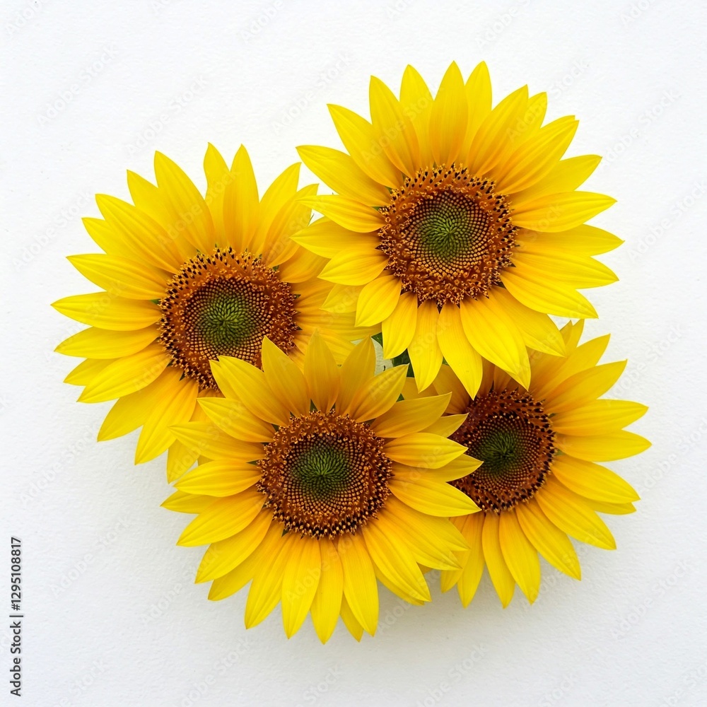 Fototapeta premium sunflower on white background