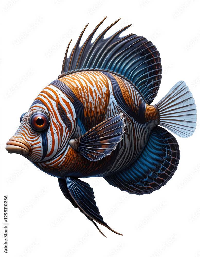 Fototapeta premium Graceful Angelfish: The Elegance of the Coral Reef
