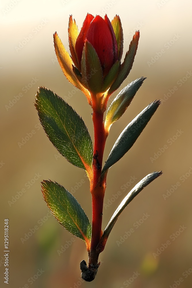 Stunning Red Flower Bud Close Up Botanical Photography Stunning Red Flower Bud Close Up Botanical Photography