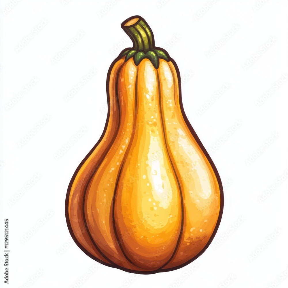 Harvesting a vibrant butternut squash farm food illustration nature close-up seasonal produce Harvesting a vibrant butternut squash farm food illustration nature close-up seasonal produce
