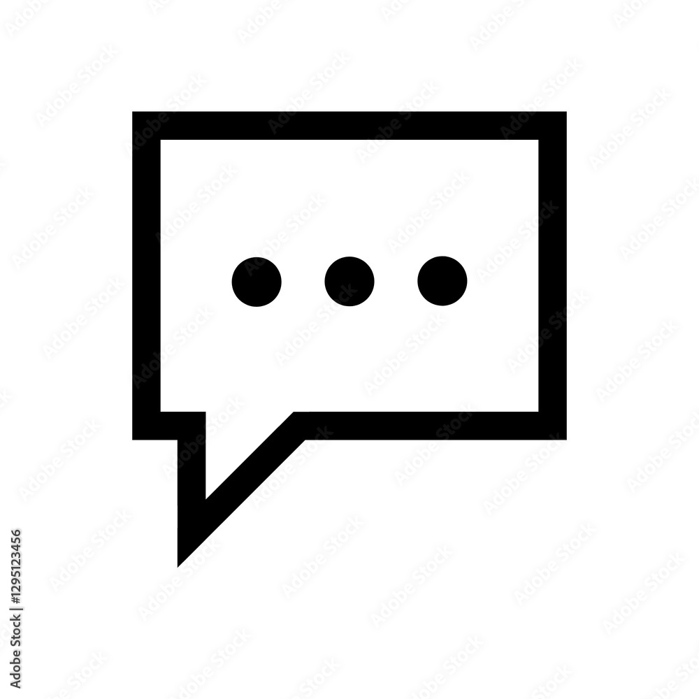 Comment-dots icon in black and outline style Comment-dots icon in black and outline style