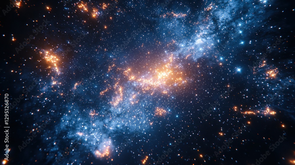 Fototapeta premium Cosmic nebula in space with vibrant colors