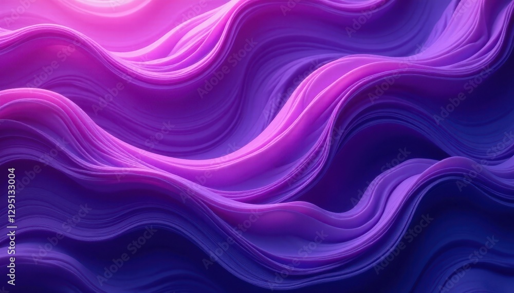 Naklejka premium Seamless swirling purple abstract waves Elegant, flowing design , fabric, space