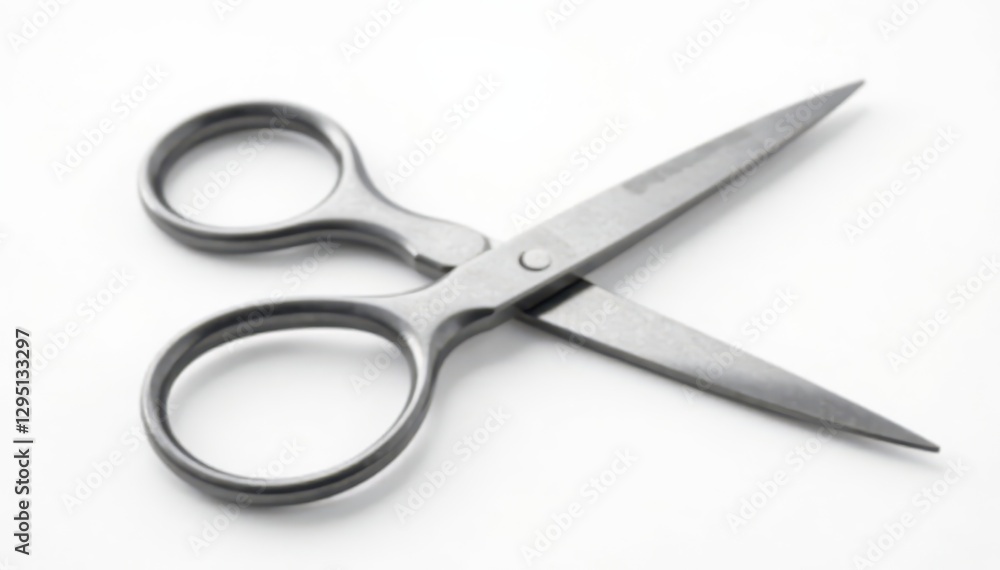Sharp metal scissors, isolated on white background , white, metal Sharp metal scissors, isolated on white background , white, metal