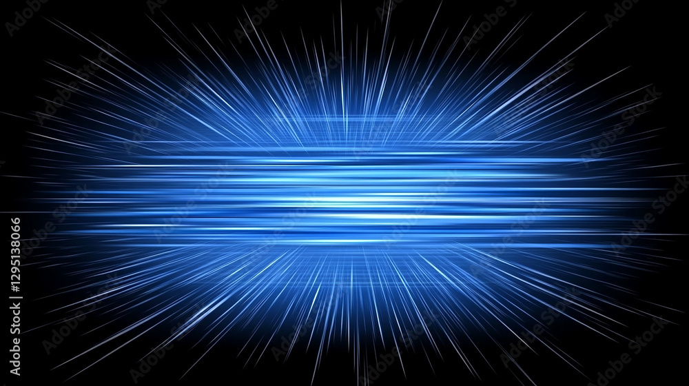 Obraz premium Dynamic Blue Light Rays Abstract Graphic Design