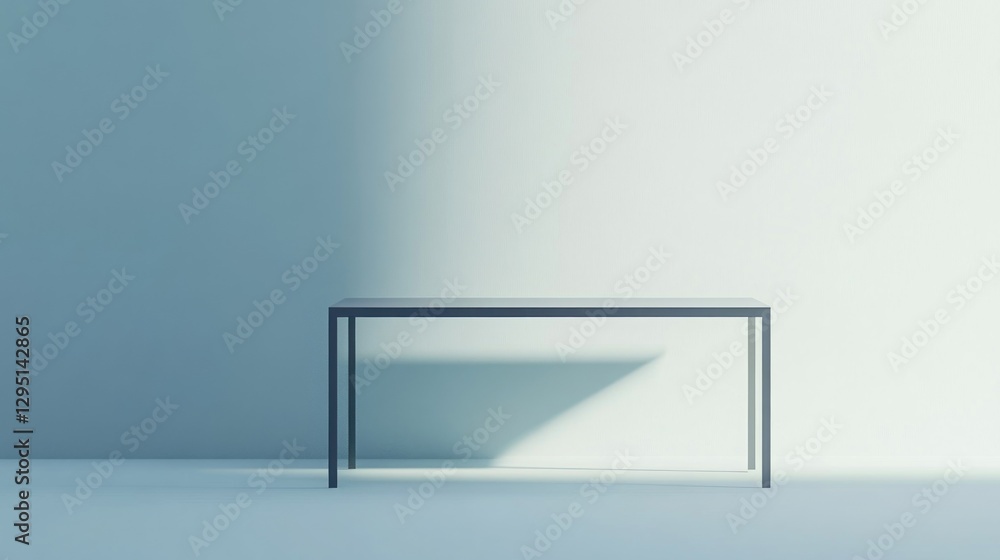 Obraz premium Minimalist table in a light room