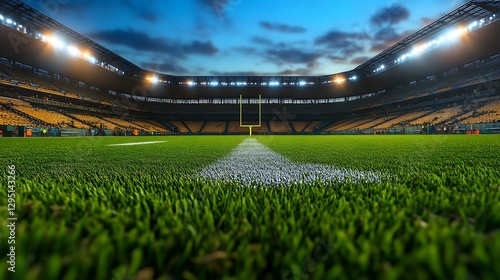 Empty American Football Stadium at Night photo