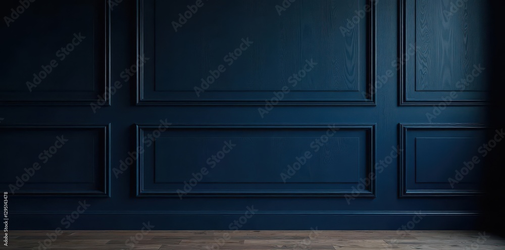 Deep indigo-black wood paneled wall, close-up detail , stylish, background, image Deep indigo-black wood paneled wall, close-up detail , stylish, background, image