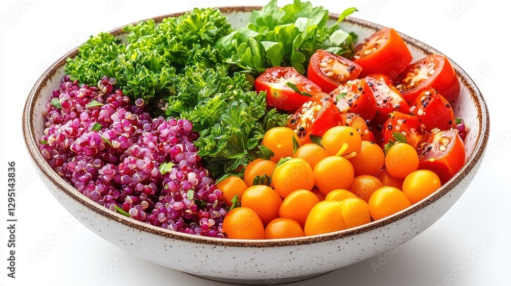 colorful quinoa bowl with veggies plain isolated on transparent background colorful quinoa bowl with veggies plain isolated on transparent background