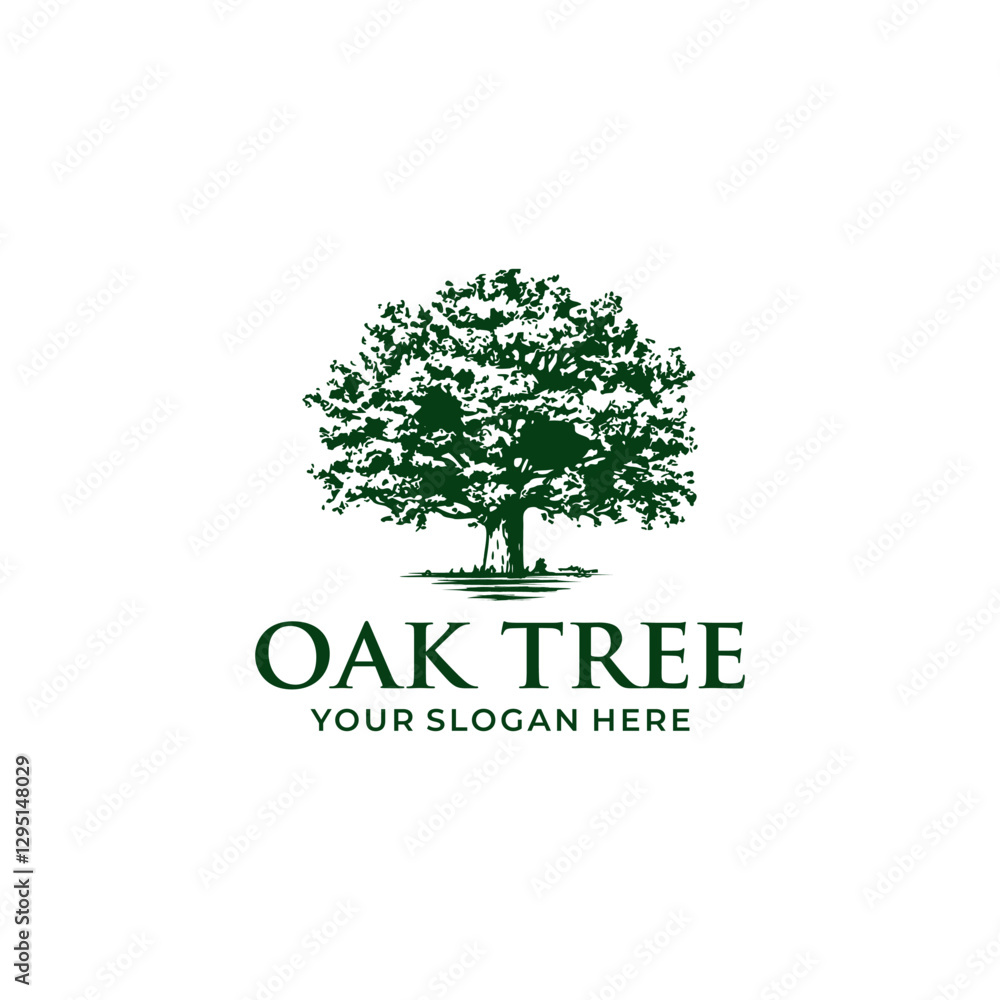 Obraz premium Oak Tree Logo vector