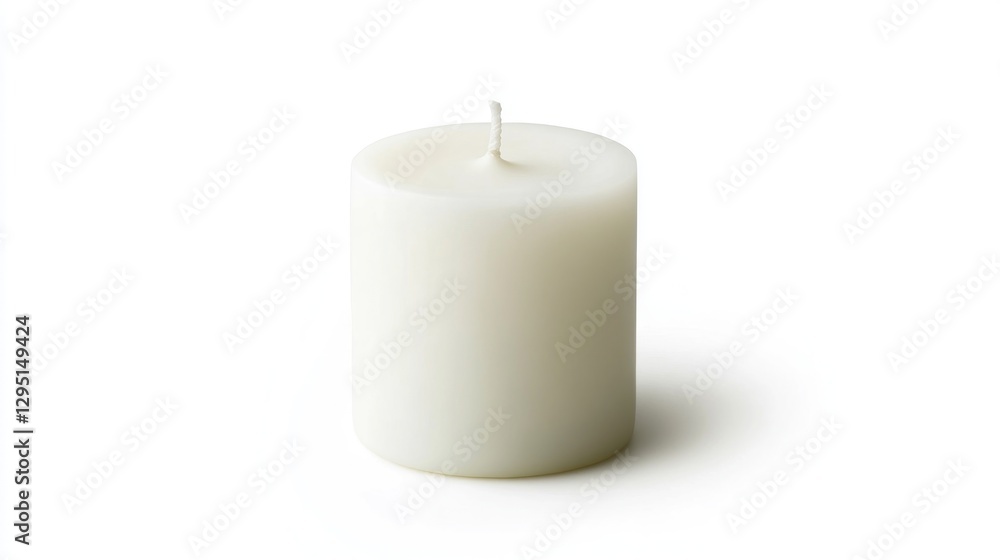 Single white pillar candle on white background (1) Single white pillar candle on white background (1)