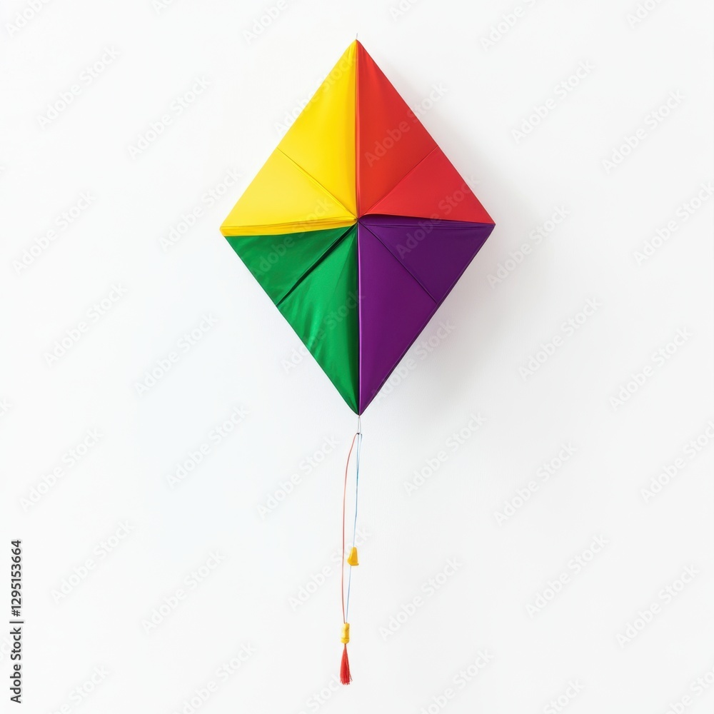 Kite flying in sky in Spring. Kite flying in sky in Spring.
