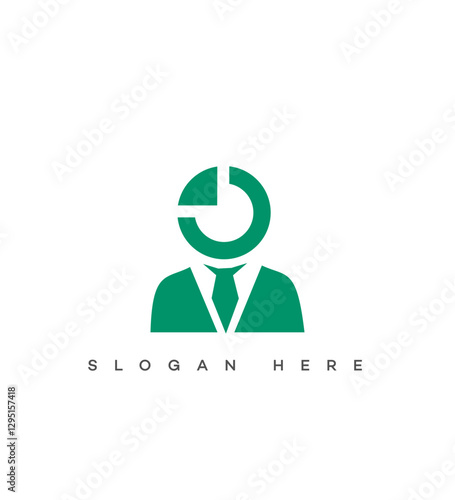 Free Download Business Person Logo Design Financial Analyst, Chart, Graph, Icon - GFXLoad