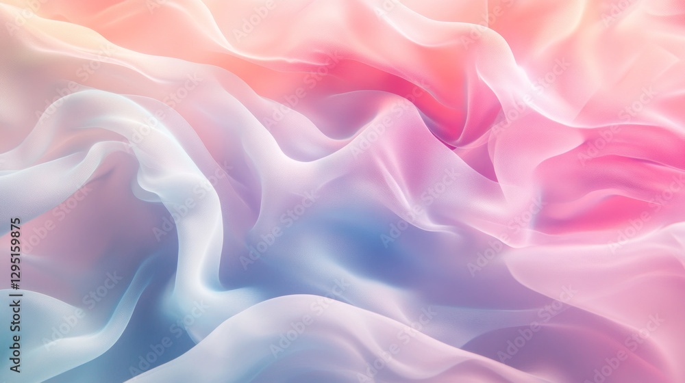 Obraz premium Pastel Shimmering Fabric Drape