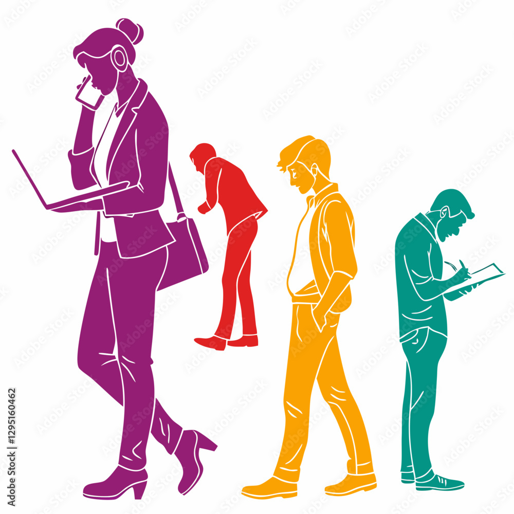 Business People silhouette vector illustration Business People silhouette vector illustration