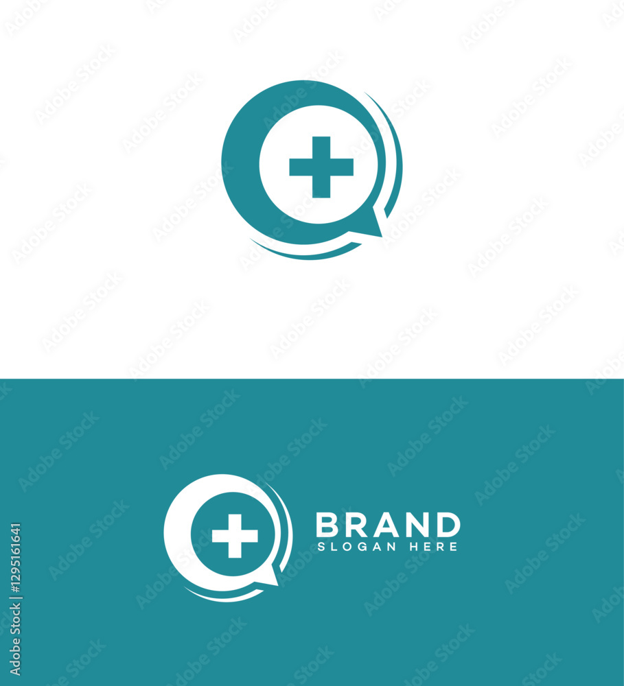 Medical Chat Logo Design Healthcare Communication Branding Medical Chat Logo Design Healthcare Communication Branding