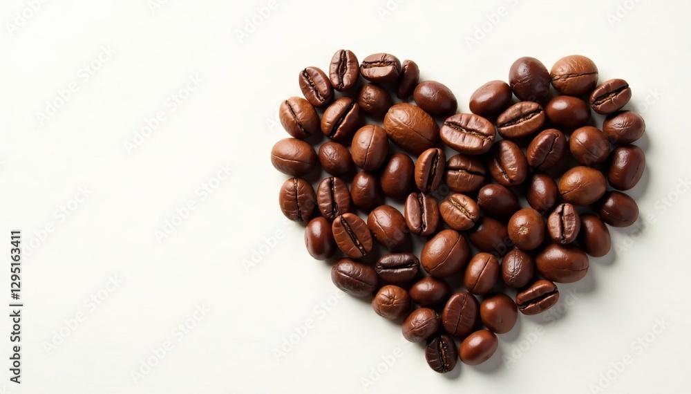 Creative composition of coffee beans forming vector icon shape, concept, coffee Creative composition of coffee beans forming vector icon shape, concept, coffee