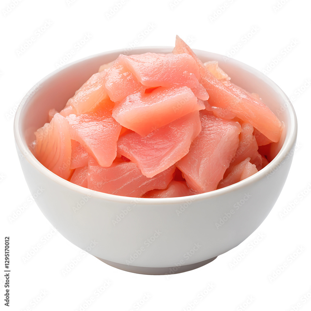 pickled ginger in a white bowl, obvious with png background pickled ginger in a white bowl, obvious with png background