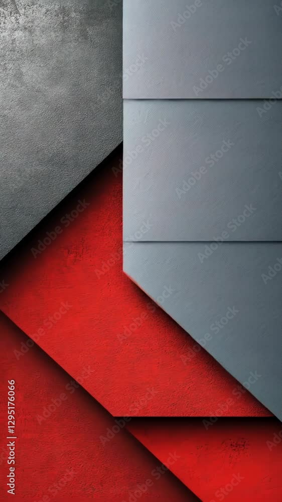 Abstract red and grey geometric shapes background