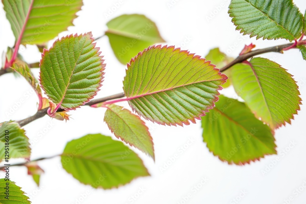 Close up photograph showing a tree branch and leaves Close up photograph showing a tree branch and leaves
