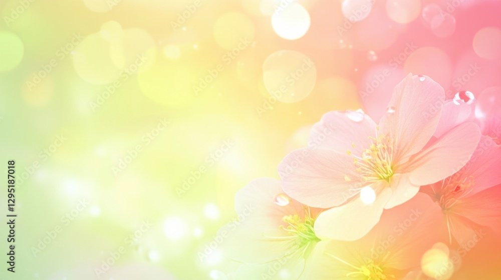 Beautiful background template made of Spring flowers. Beautiful background template made of Spring flowers.