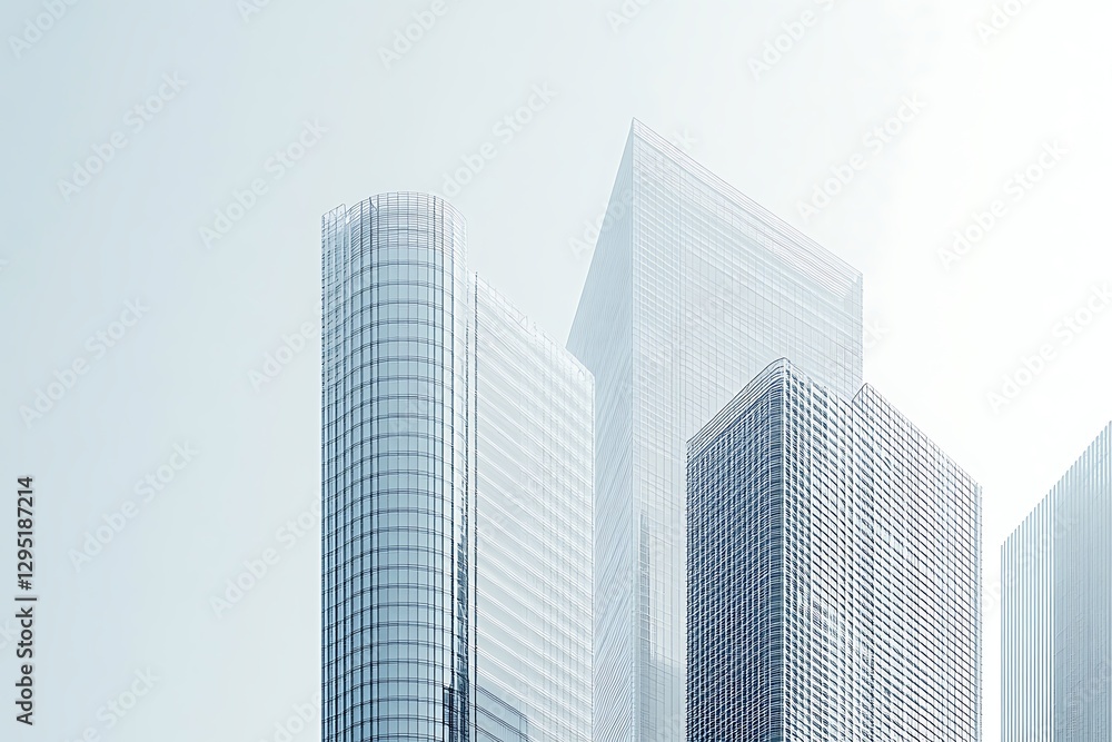 Modern Skyscrapers in the City Modern Skyscrapers in the City
