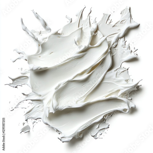 High-resolution image of an Icelandic skyr yogurt against a white backdrop, perfect for e-commerce, catalogs, and promotional content, showcasing its creamy texture.