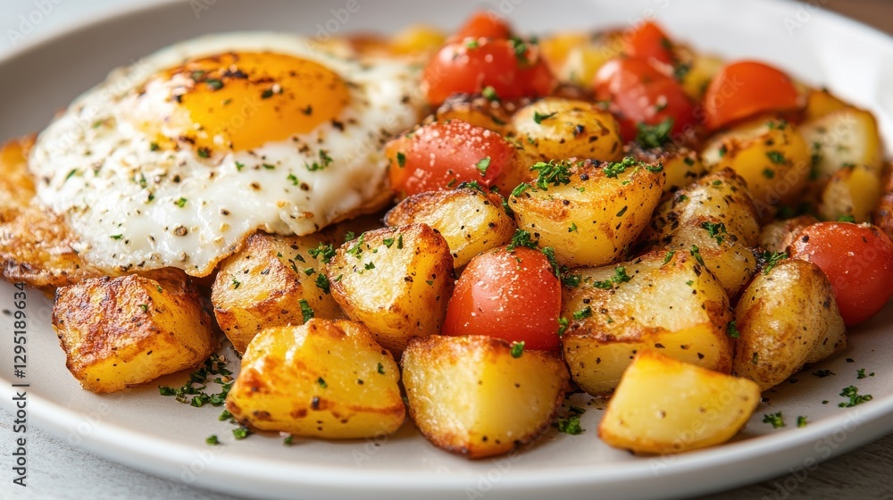 plate of breakfast potato isolated on transparent background plate of breakfast potato isolated on transparent background