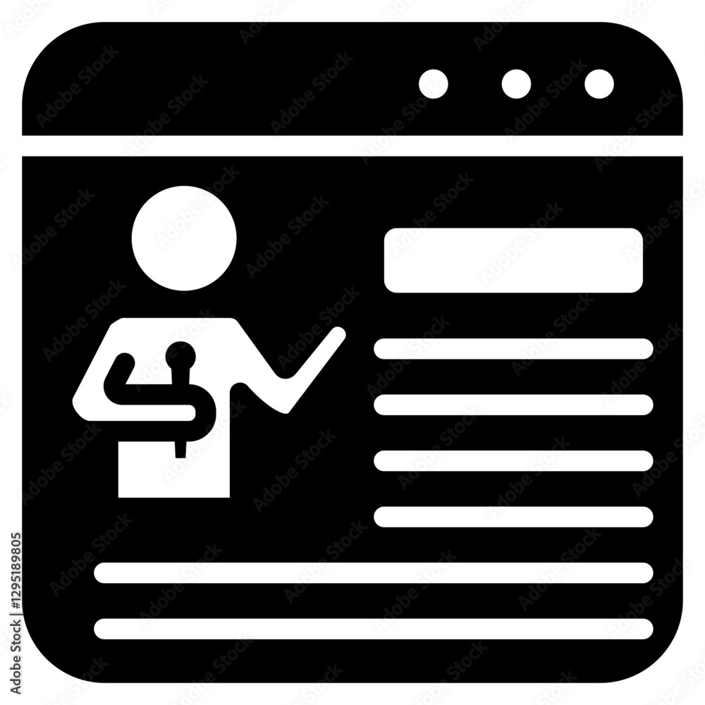 Speaker Bio Glyph Icon Speaker Bio Glyph Icon