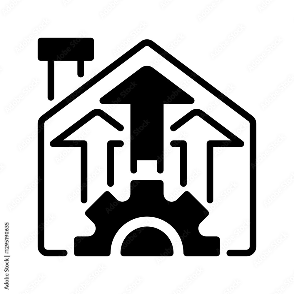 Property Value Growth line icon. Universal creative premium symbol. Vector sign icon logo template. Vector illustration Property Value Growth line icon. Universal creative premium symbol. Vector sign icon logo template. Vector illustration