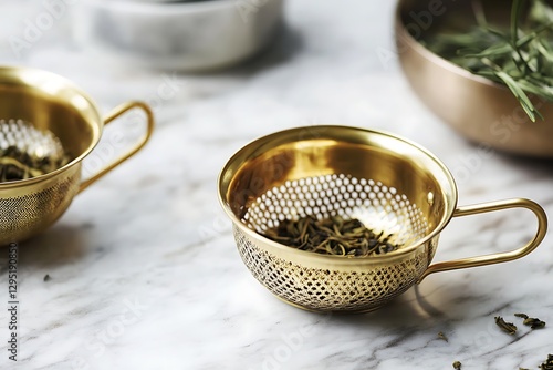 Golden Tea Strainer for Exquisite Brew