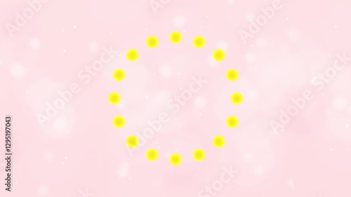 ミモザ　フレームサイド　背景ピンク