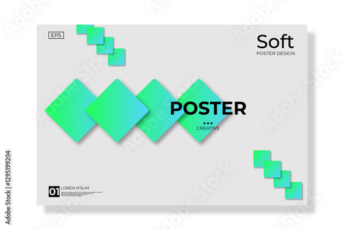 Modern poster design with gradient round sphere in the center. Colorful banner design with 3d gradient background. Ideal for tech event invitation, ad, cover, web. vector illustration