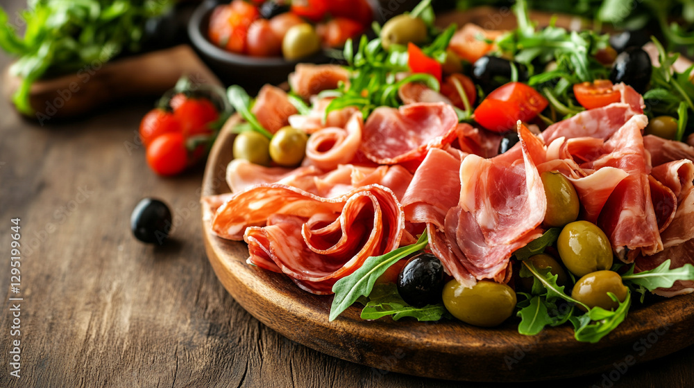 A stunning background showcasing the rich and savory appeal of modern jamon, symbolizing luxury, tradition, and culinary artistry A stunning background showcasing the rich and savory appeal of modern jamon, symbolizing luxury, tradition, and culinary artistry