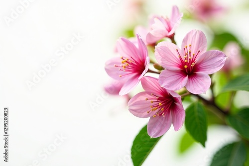 Fresh linden flowers blooming against a white background, floral, blooming, linden flowers