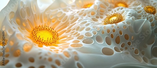 Obraz  z motywem Abstract Cellular Floral Design