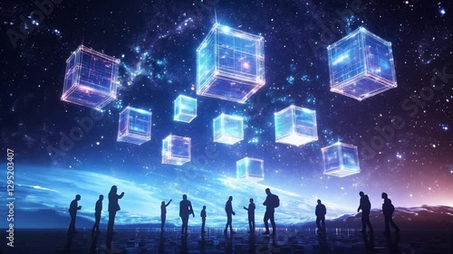blockchain concept, metaverse