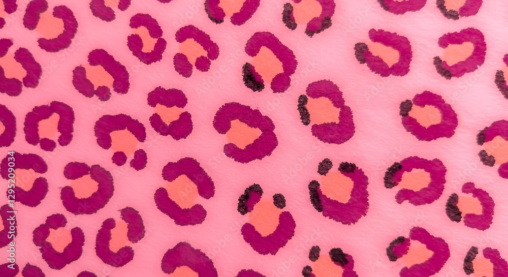 Pink Leopard Print Textile Texture Background Pink Leopard Print Textile Texture Background