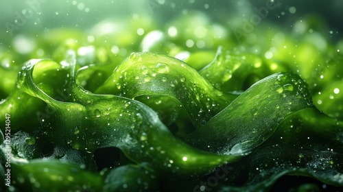 wakame seaweed isolated catoon