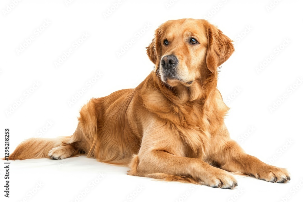 High Detail Visual of Golden Retriever Dog Isolated on Transparent Background Cutout High Detail Visual of Golden Retriever Dog Isolated on Transparent Background Cutout
