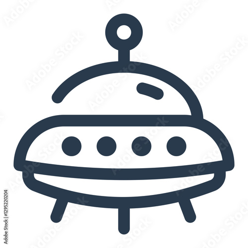 Futuristic Alien Warship with Hovering Antennas