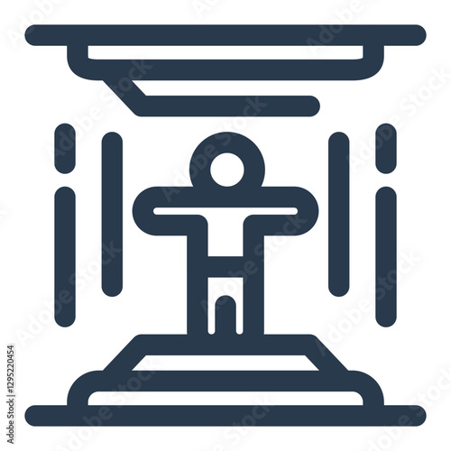 Teleportation Chamber with Sci-Fi Human Transport