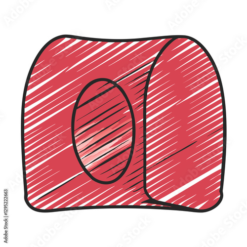 Soft touch tunnel for sensory play and therapy, red