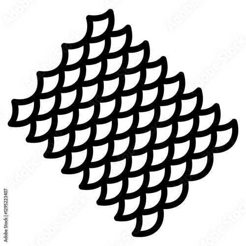 Fish Scales Icon Element For Design