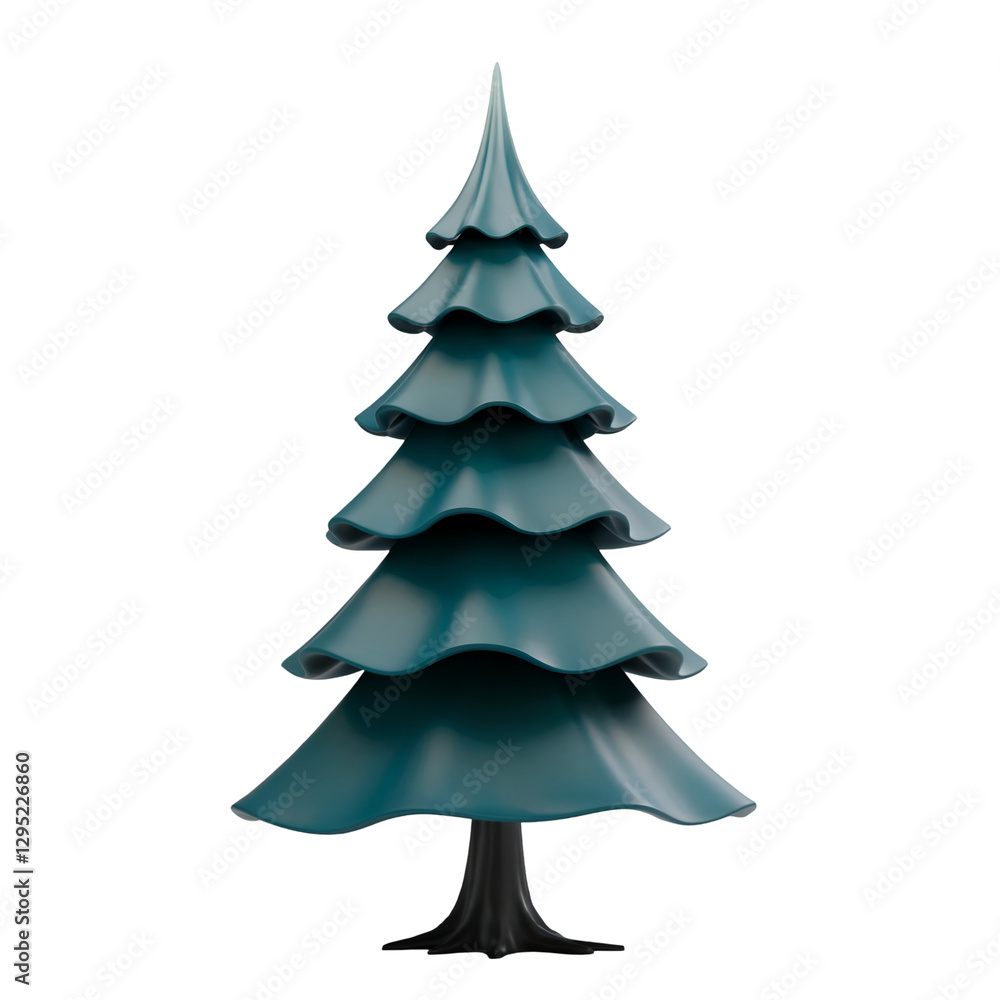 3D Rendered Teal Spruce Tree Isolated on Transparent Background 3D Rendered Teal Spruce Tree Isolated on Transparent Background