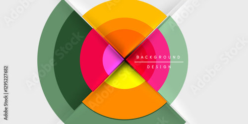 Target circle geometric abstract shapes. Vector Illustration For Wallpaper, Banner, Background, Card, Book Illustration, landing page