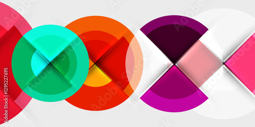 Target circle geometric abstract shapes. Vector Illustration For Wallpaper, Banner, Background, Card, Book Illustration, landing page